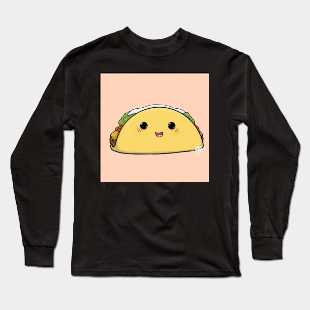 Cute Taco Long Sleeve T-Shirt by Eren